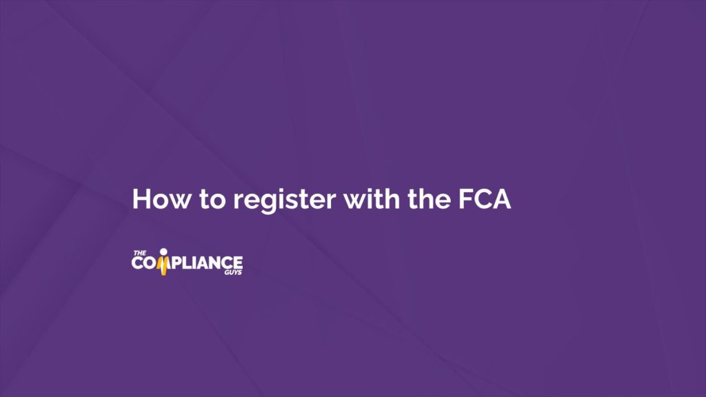 How to register with the FCA